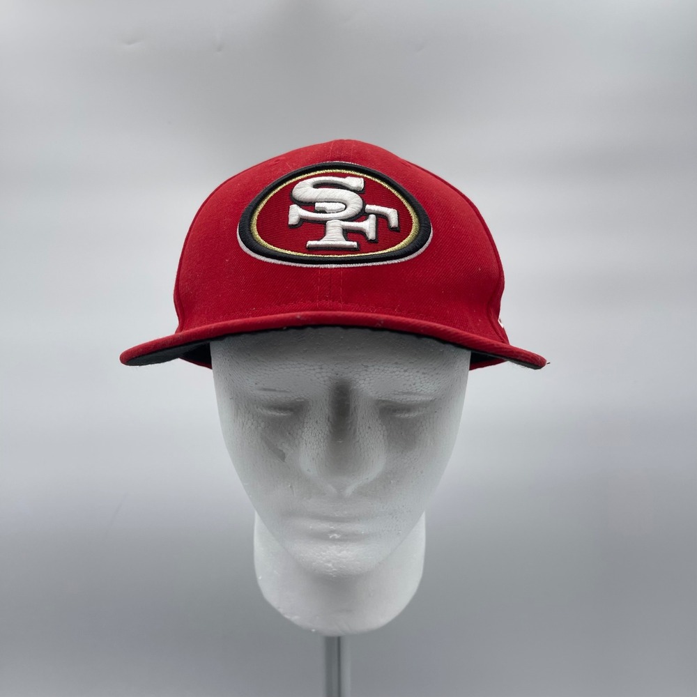 New Era 59FIFTY Size 7 1/8 Red San Francisco 49ers NFL Fitted Hat Structured Cap
